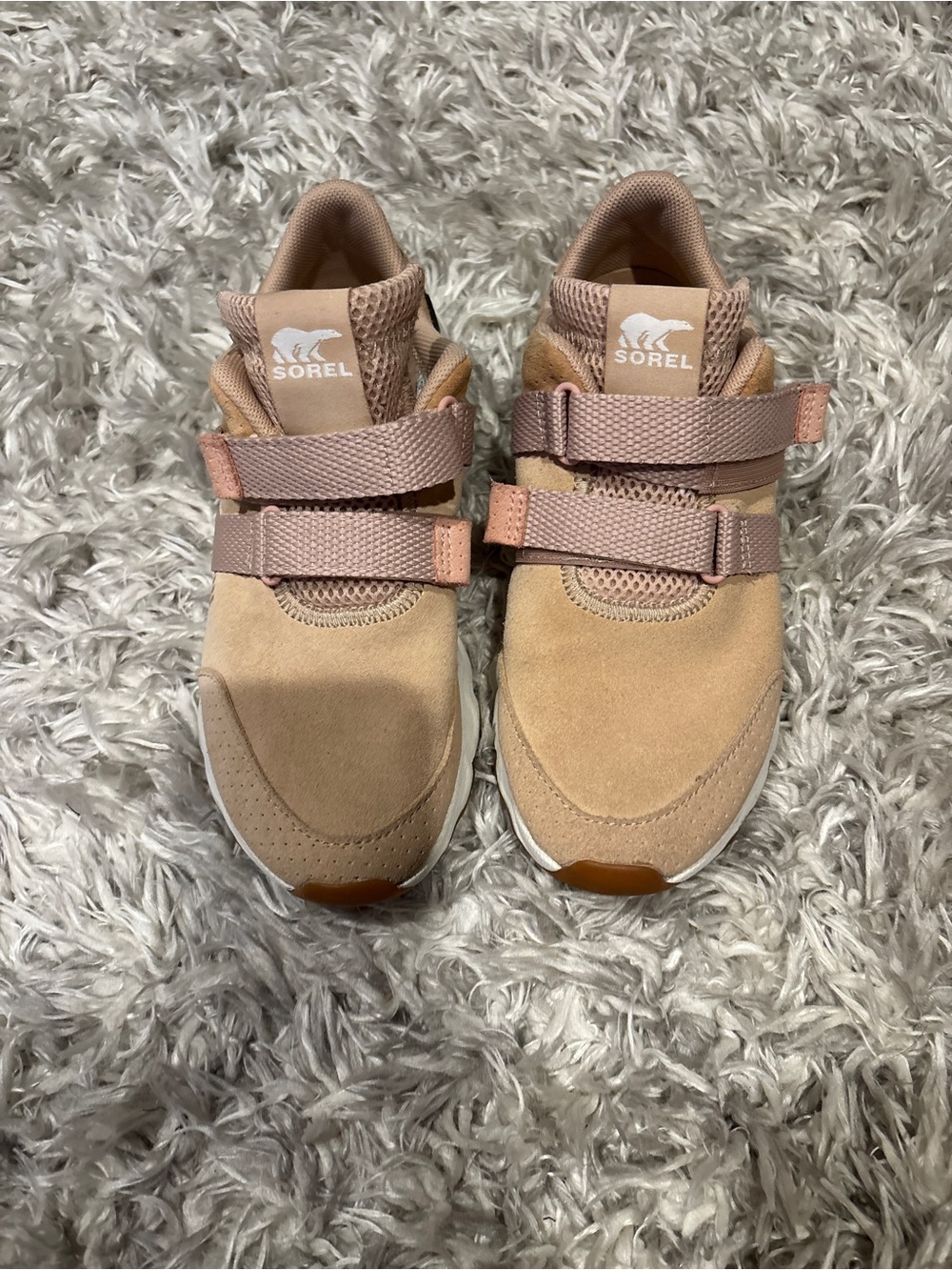Sorel Kinetic Lite Strap Sneaker Pink Tan
Suede Women's Size 7